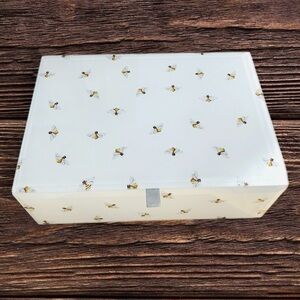 Rachel Ashwell Honeybees Jewelry Box Trinket Box Keepsakes Storage Home Decor